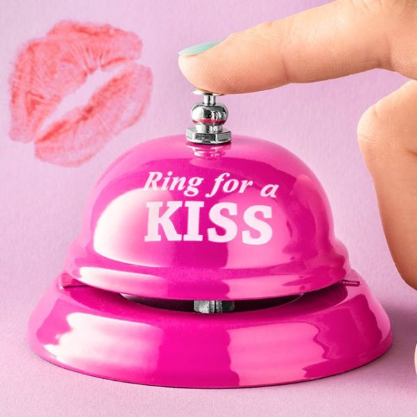 Розов настолен звънец Ring for a KISS!