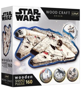Дървен конструктор пъзел Star Wars Millennium Falcon Междузвездни войни