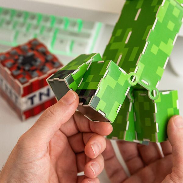 Дървен конструктор пъзел Minecraft Creeper 3D Майнкрафт