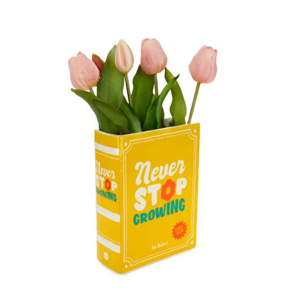 Ваза във формата на книга Never stop growing