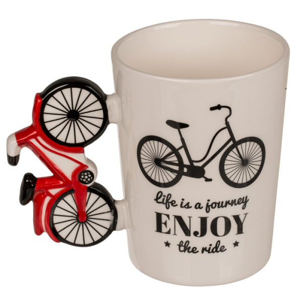 Триизмерна чаша с дръжка велосипед Enjoy the ride