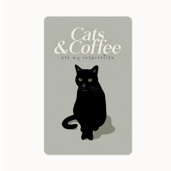 Картичка с послание Cats and Coffee