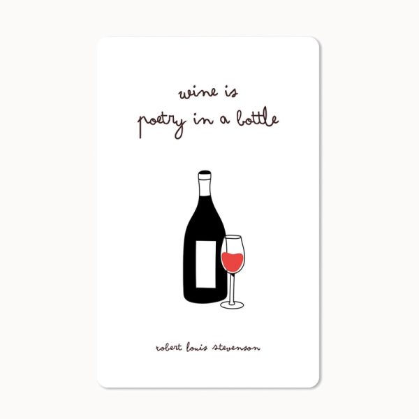 Картичка с послание Wine is poetry in a bottle