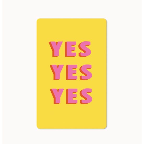 Картичка с послание YES YES YES