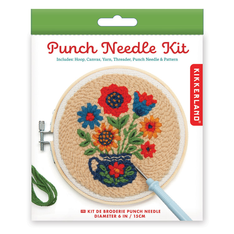 Пънч нидъл комплект за плетене на ръка Punch needle Букет цветя