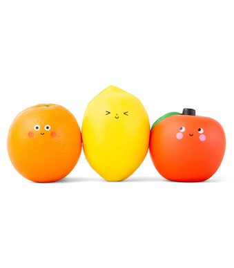 Детска скуиши топка мека за игра и антистрес Плод Kidoki