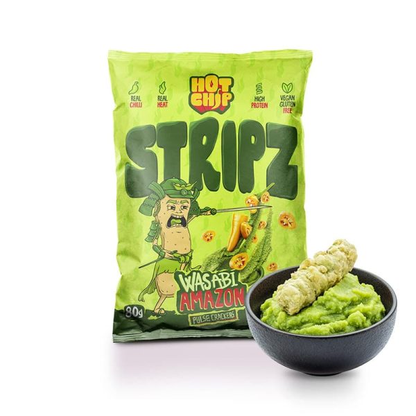 Тортила чипс с уасаби и амазонско чили ленти Hot Chip Stripz
