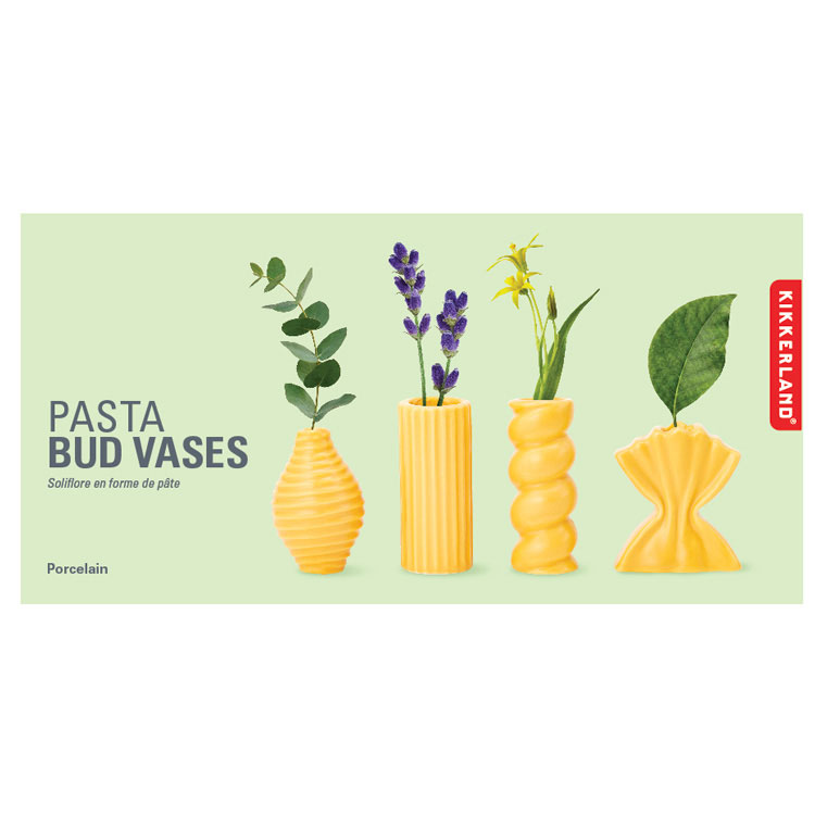 VS09_2 Декоративни мини вази за цветя Паста, 4 бр bud vases